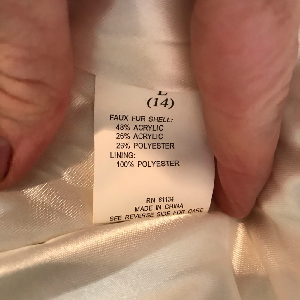 Girls coat size 14 white - Picture 4 of 5